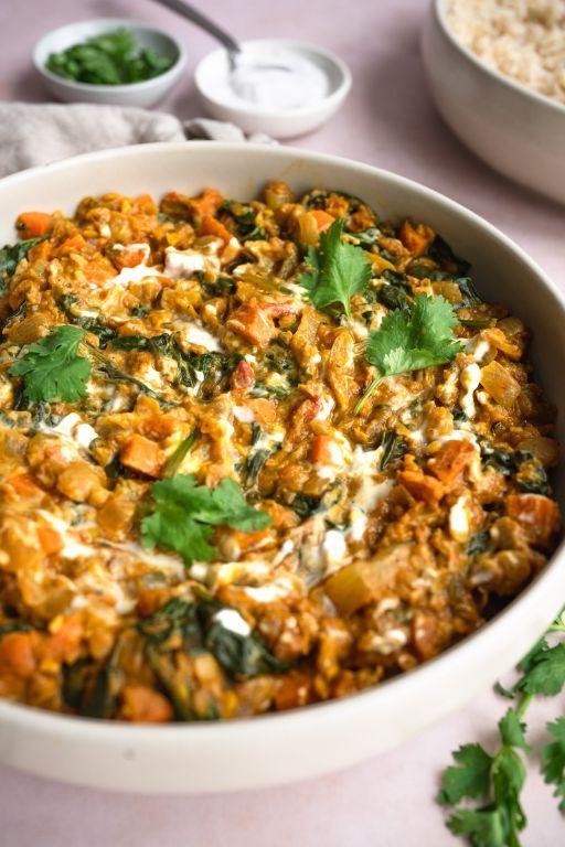 Vegan Spinach and Lentil Dal