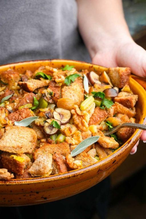 Vegan Stuffing with Herbs and Walnuts
