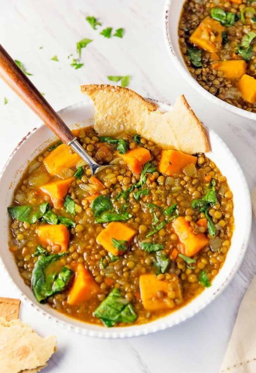 Vegan Sweet Potato and Lentil Stew