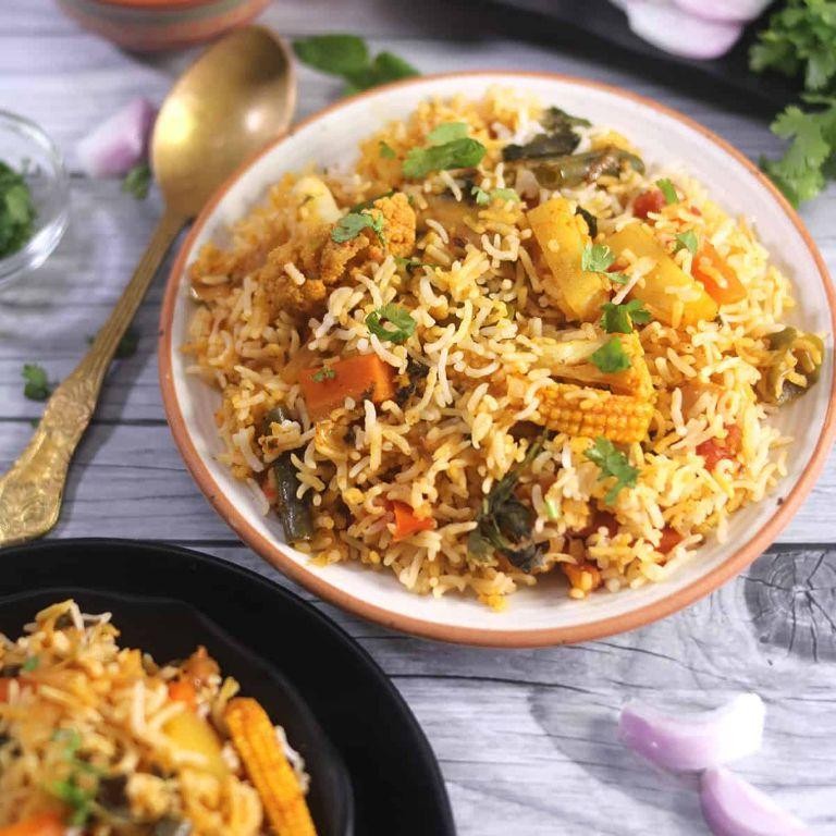 Vegetable Biryani with Saffron