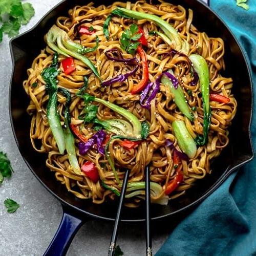 Vegetable Lo Mein with Bok Choy