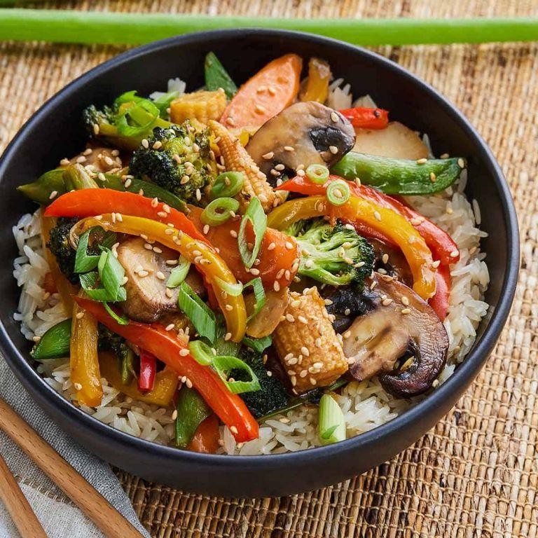 Vegetable Stir Fry with Rice