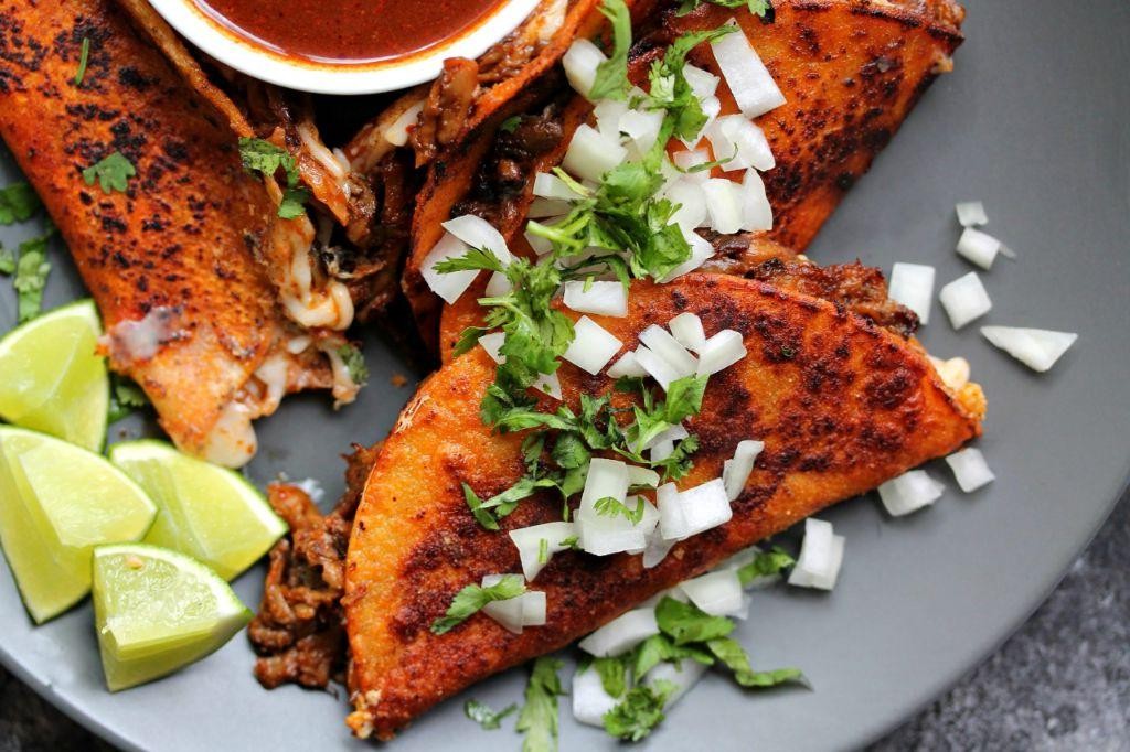Vegetarian Birria Tacos with Mushrooms