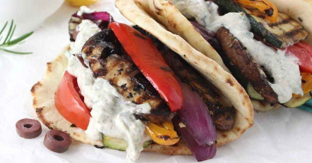 Vegetarian Gyro with Grilled Vegetables