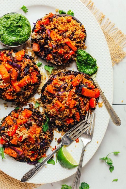 Vegetarian Quinoa Stuffed Mushrooms