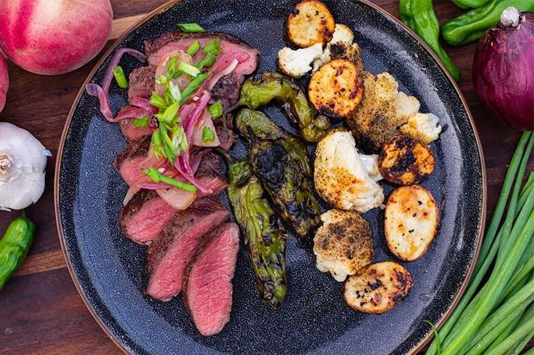 Venison Backstrap with Spicy Peach Chutney