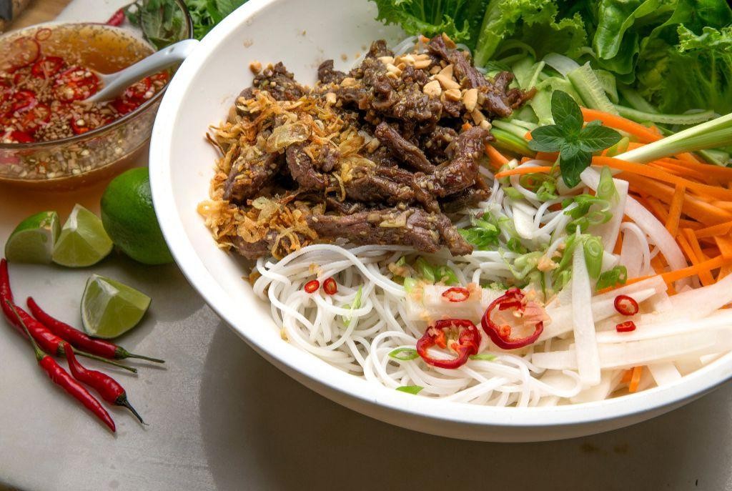 Vietnamese Beef and Rice Noodle Salad