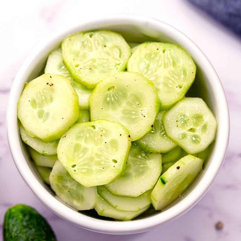 Vinegar Soaked Cucumber Salad