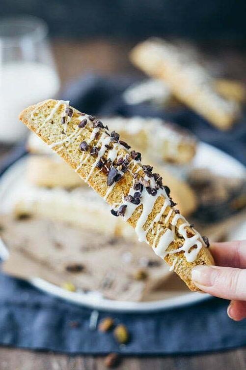 White Chocolate Chip Almond Biscotti