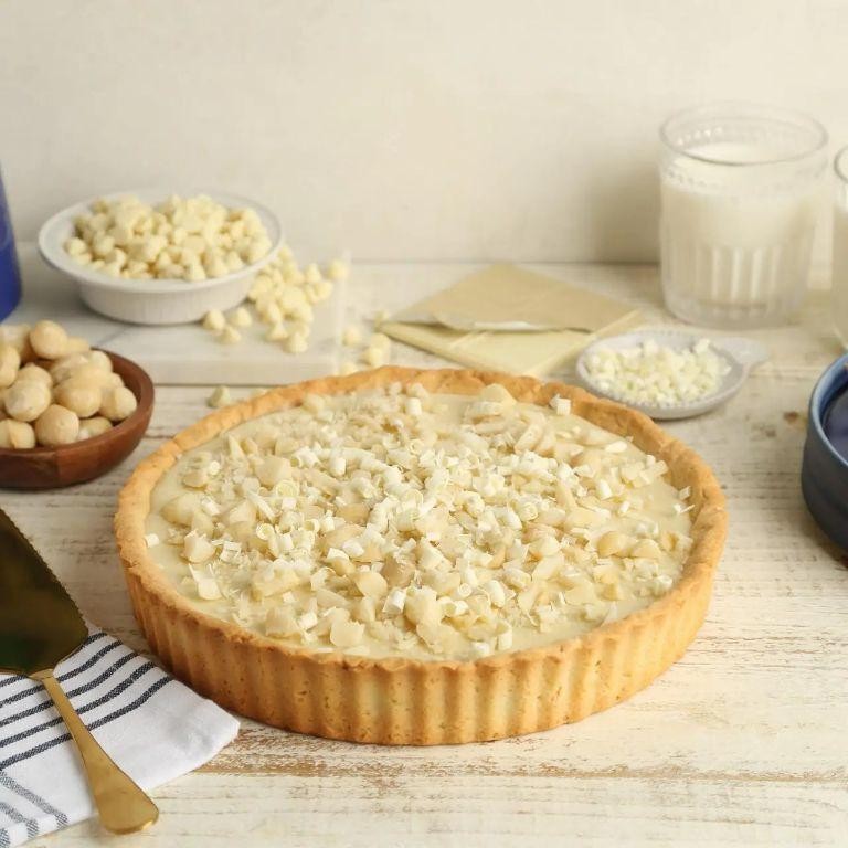 White Chocolate Macadamia Nut Cookie Tart