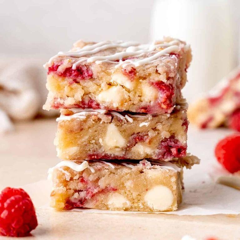 White Chocolate Raspberry Blondies