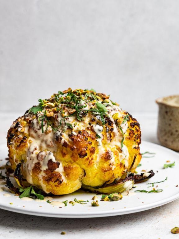 Whole Cauliflower with Garlic Aioli