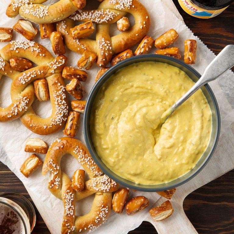 Whole Wheat Pretzel and Mustard Dip