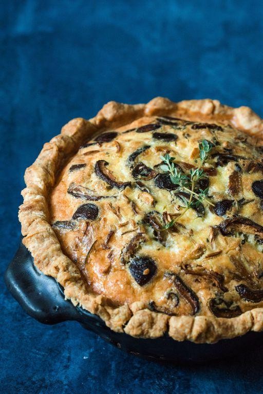 Wild Mushroom and Thyme Quiche