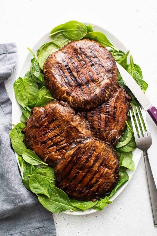 Worcestershire Sauce Marinated Grilled Portobello Mushrooms