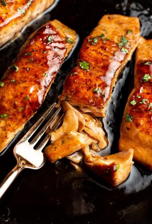 Worcestershire Sauce and Honey Glazed Salmon