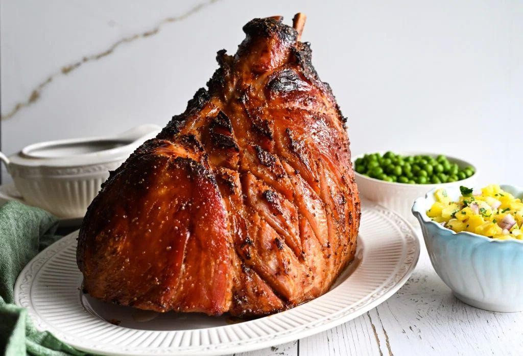 Worcestershire Sauce and Maple Glazed Ham