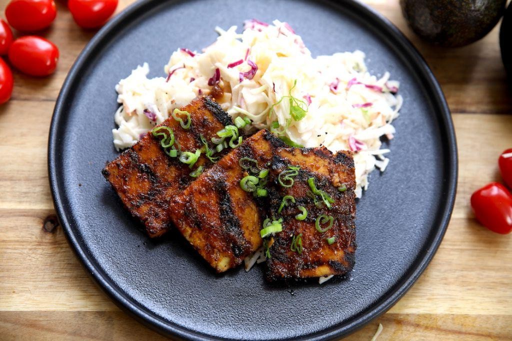 Worcestershire Sauce and Soy Sauce Grilled Tofu