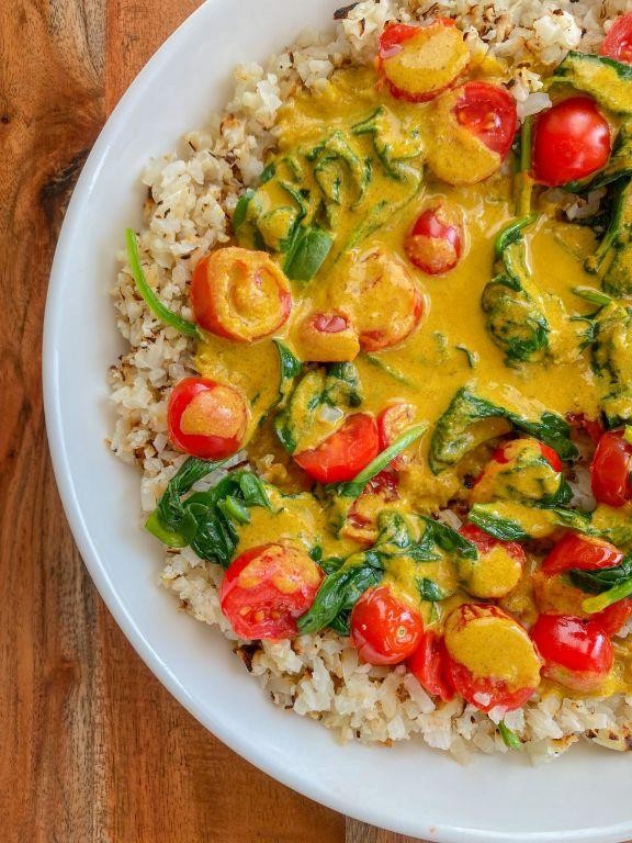 Yellow Curry Cauliflower Rice