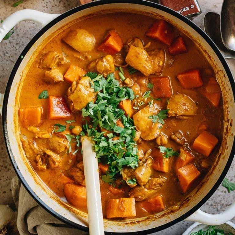 Yellow Curry Chicken with Sweet Potatoes