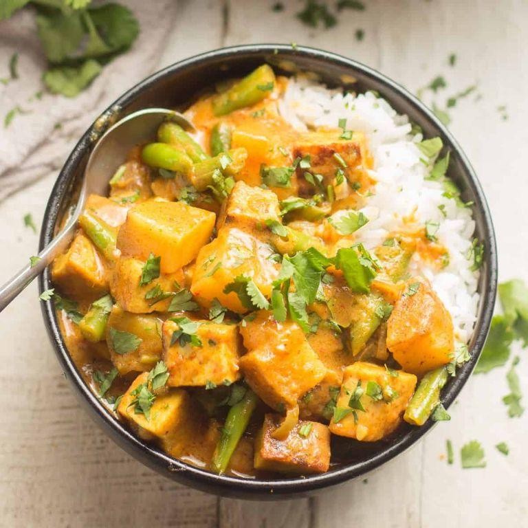 Yellow Tofu Curry with Potatoes