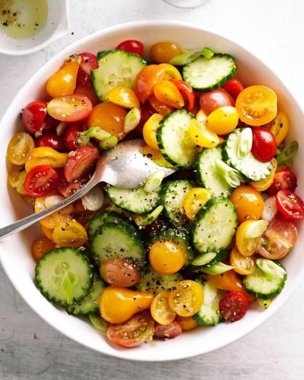 Yellow Tomato and Cucumber Salad