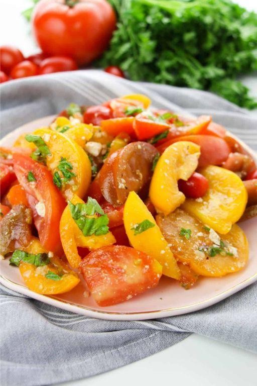 Yellow Tomato and Feta Salad