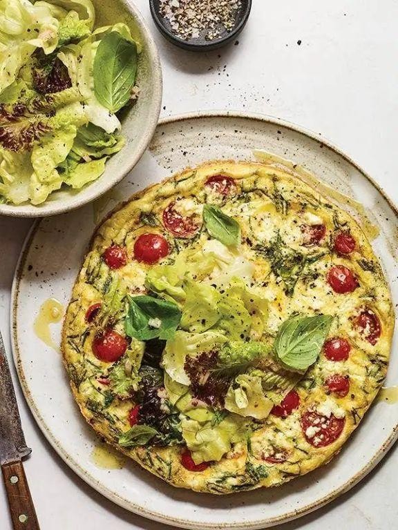 Yellow Tomato and Herb Frittata