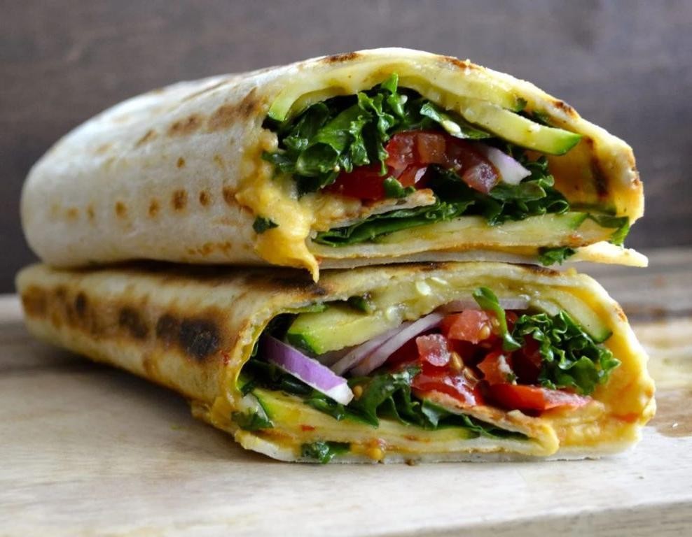Zucchini Hummus Wrap