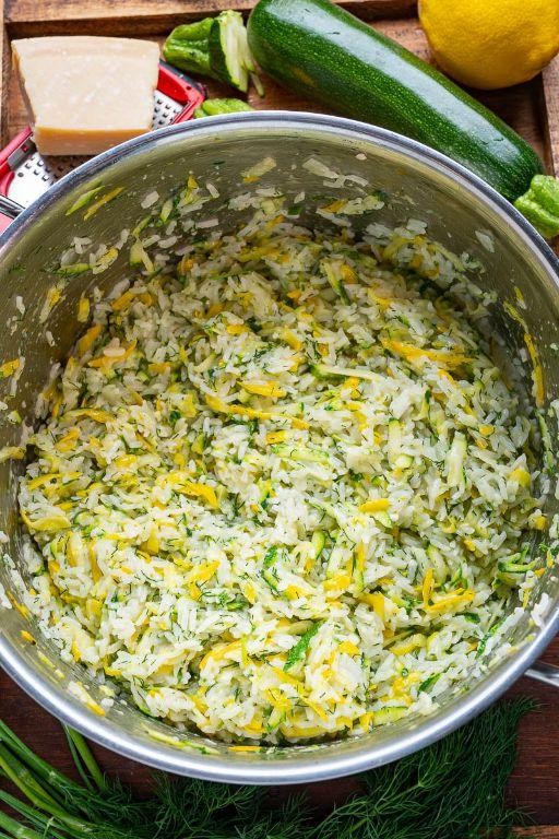Zucchini Rice Bake with Parmesan