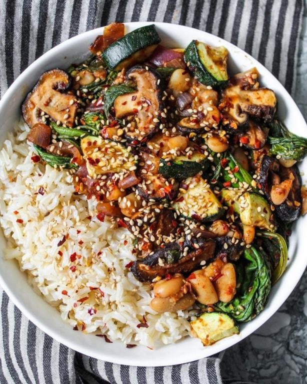 Zucchini Rice with Mushrooms