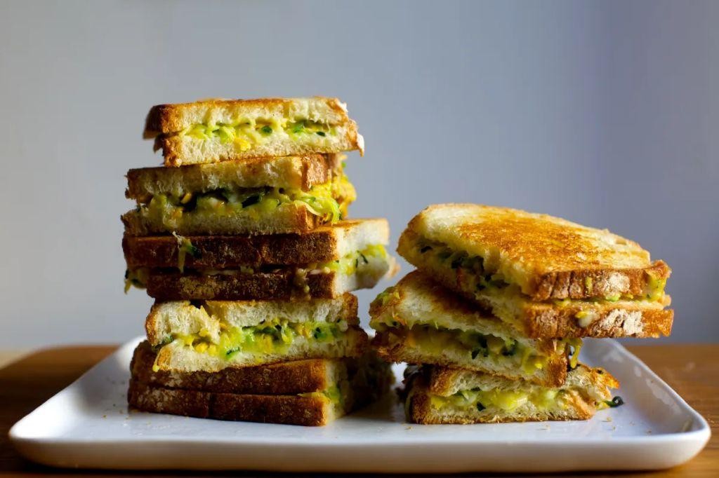 Zucchini Spinach Grilled Cheese