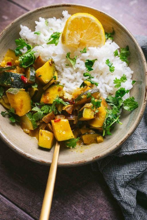 Zucchini and Rice Curry