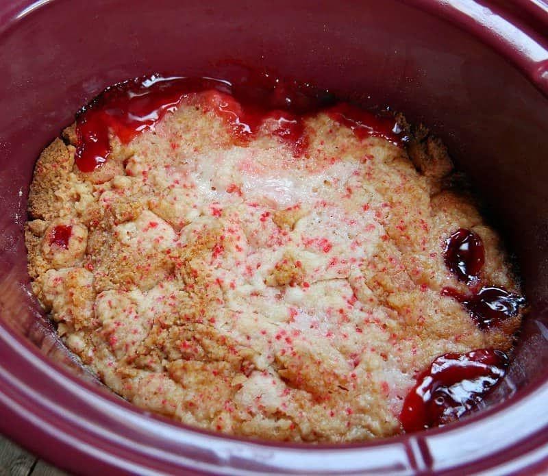3 Ingredient Slow Cooker Cherry Cobbler