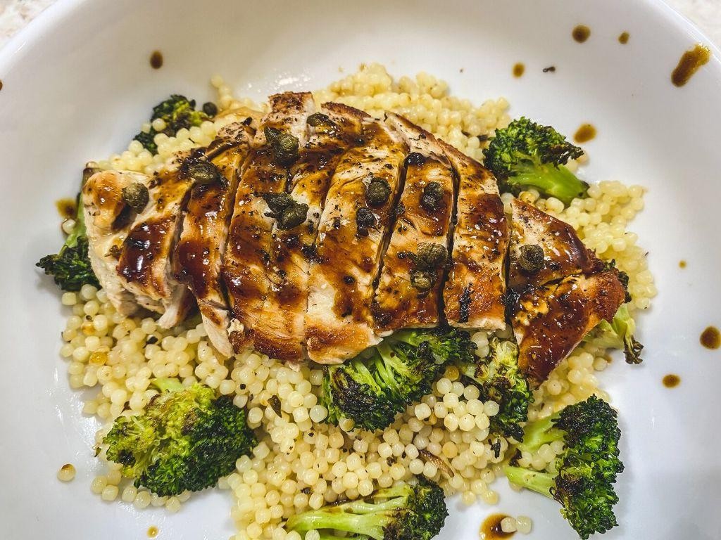 Acini de Pepe with Chicken and Broccoli