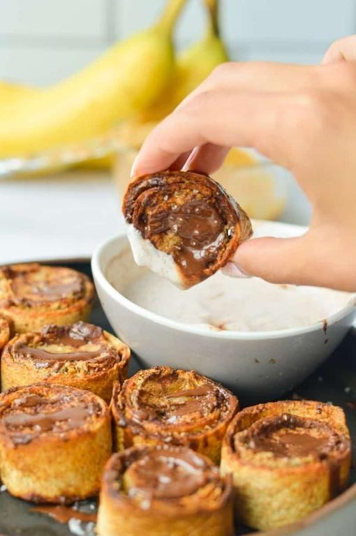 Air Fryer Banana Peanut Butter Bites