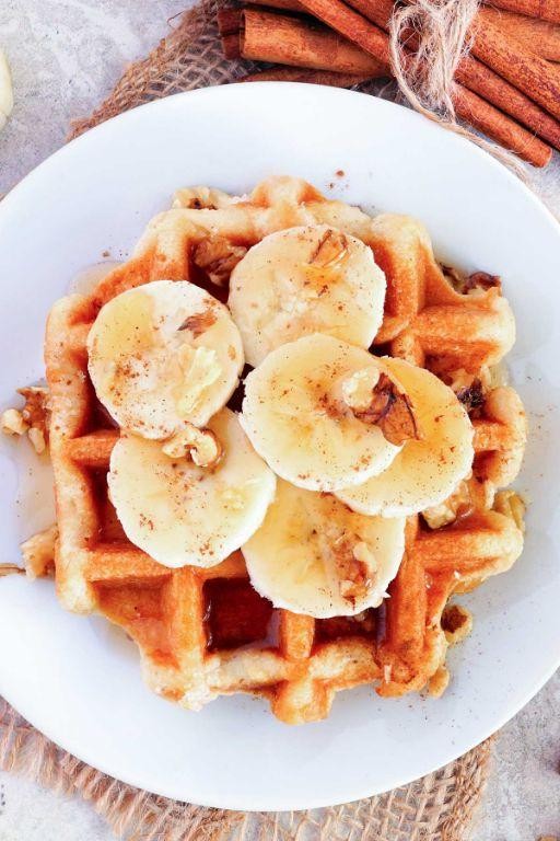 Air Fryer Banana Waffles