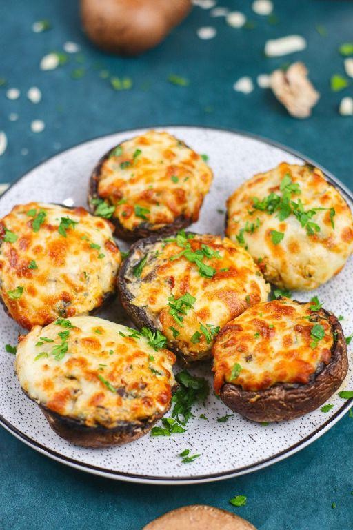 Air Fryer Stuffed Mushrooms