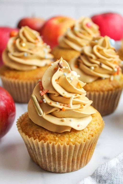 Apple Cider Ciroc Cupcakes with Caramel Frosting