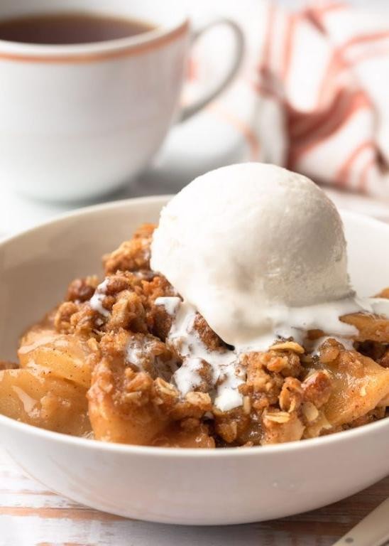 Apple Cobbler with Bourbon Sauce