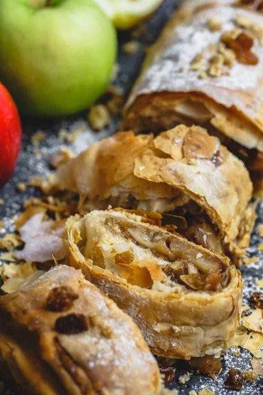 Apple Strudel with Phyllo Dough