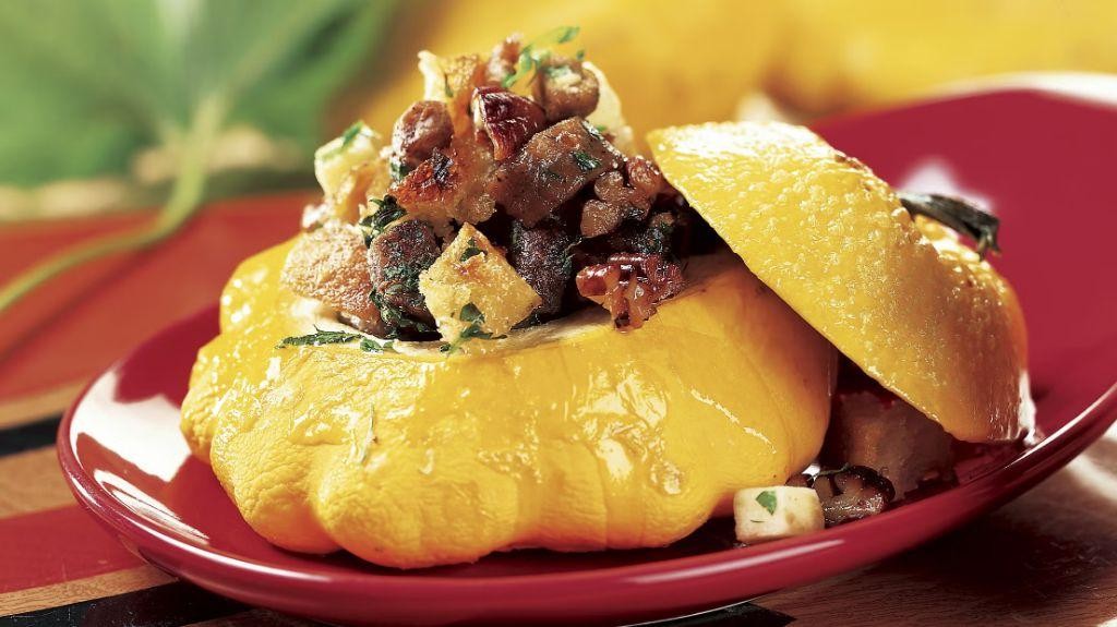 Apple and Sage Stuffed Patty Pan Squash