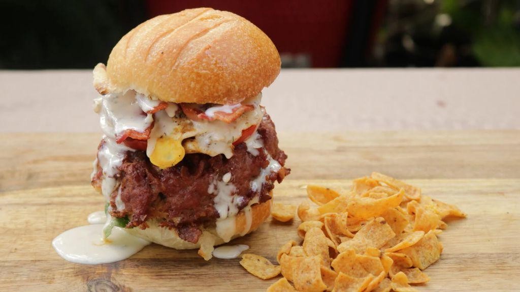 Armadillo Burgers with Smoked Gouda