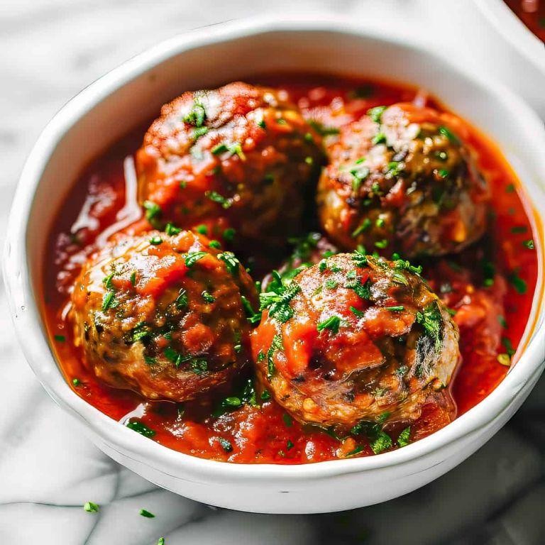 Armadillo Meatballs in Tomato Sauce