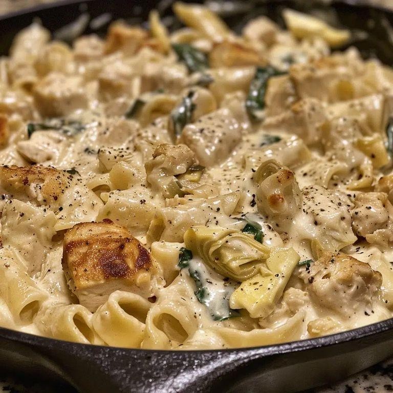 Artichoke and Chicken Alfredo