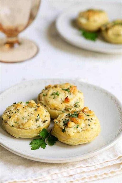 Artichoke and Parmesan Stuffed Grouper