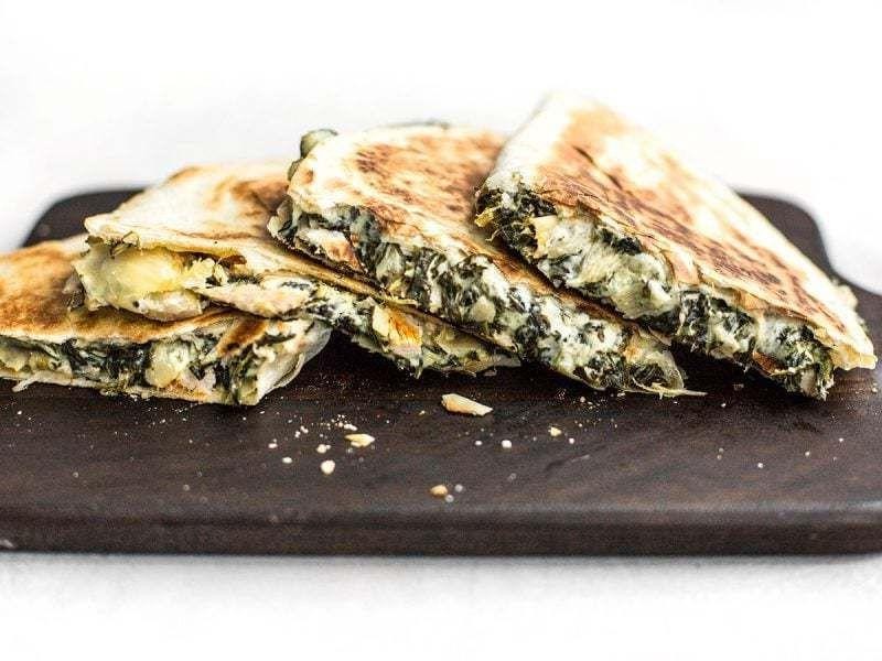 Artichoke and Spinach Quesadillas