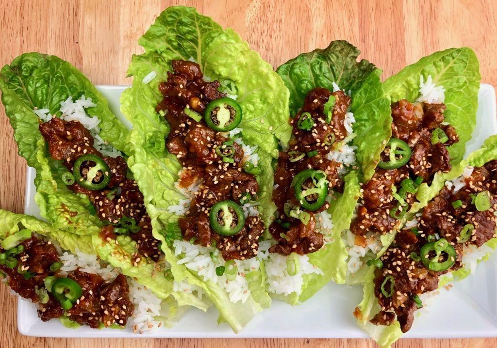 Asian Inspired Sirloin Lettuce Wraps