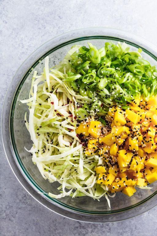 Asian Mango Salad with Sesame Dressing