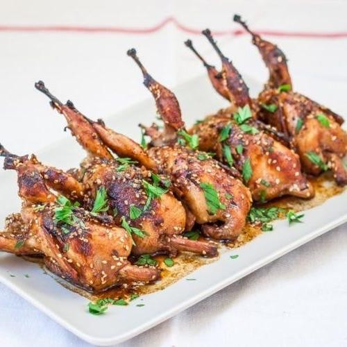 Asian Style Grilled Quail with Soy and Ginger